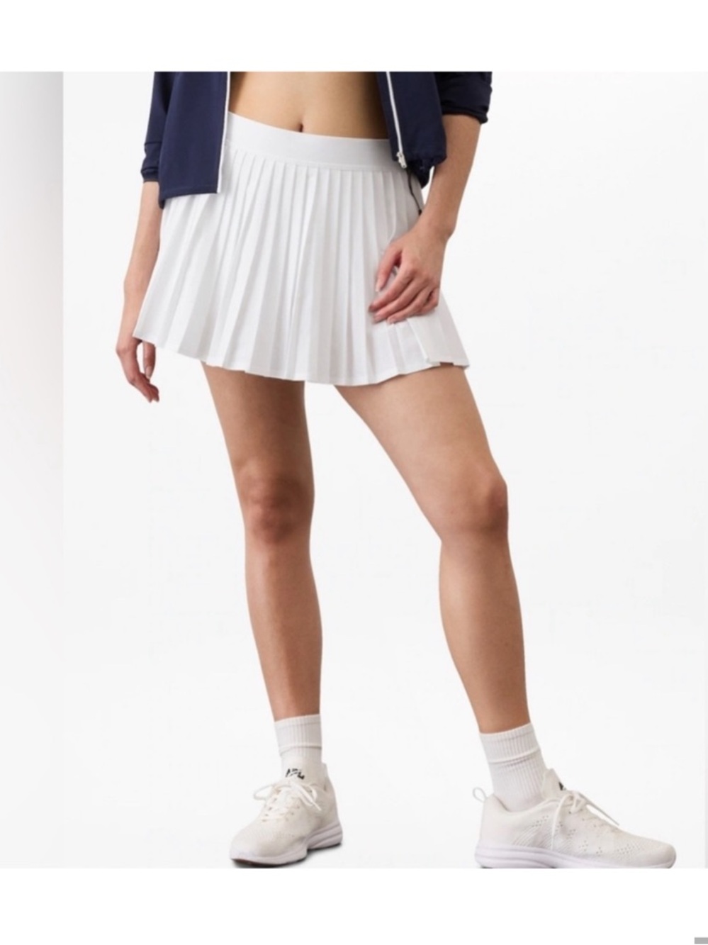Athleta Match Point Pleated Skort White Medium NWT tennis skirt‎
